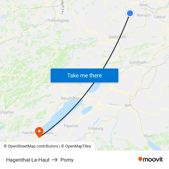 Hagenthal-Le-Haut to Pomy map