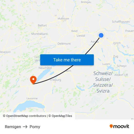 Remigen to Pomy map