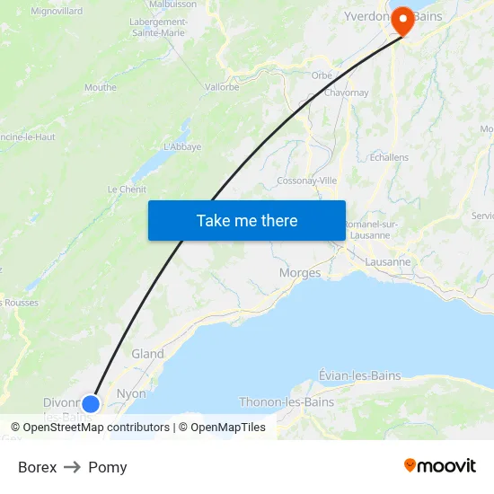 Borex to Pomy map