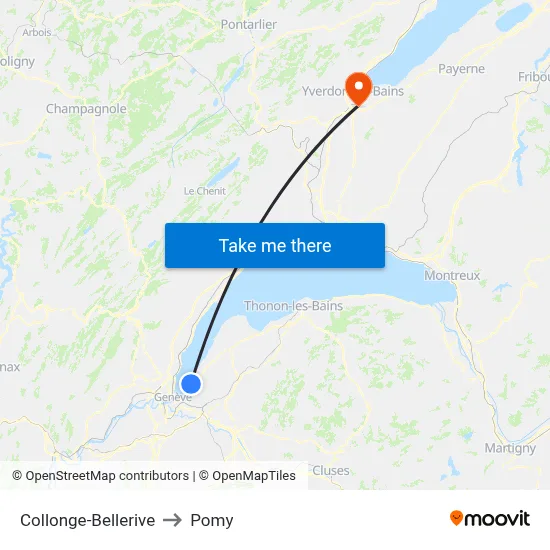 Collonge-Bellerive to Pomy map