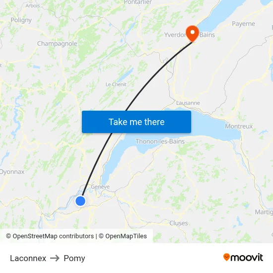 Laconnex to Pomy map