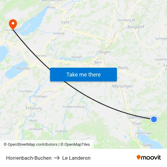 Horrenbach-Buchen to Le Landeron map
