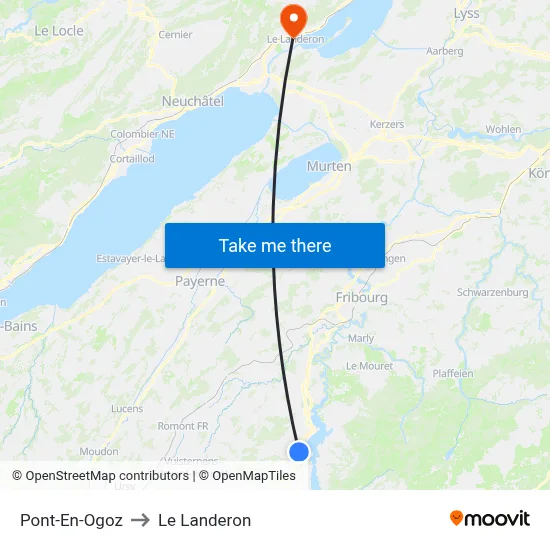 Pont-En-Ogoz to Le Landeron map