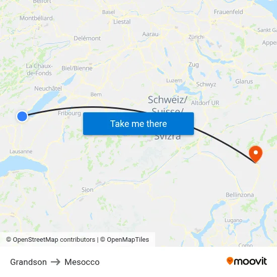 Grandson to Mesocco map