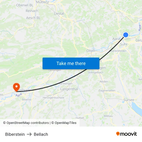 Biberstein to Bellach map
