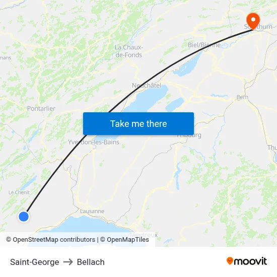 Saint-George to Bellach map