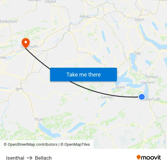 Isenthal to Bellach map