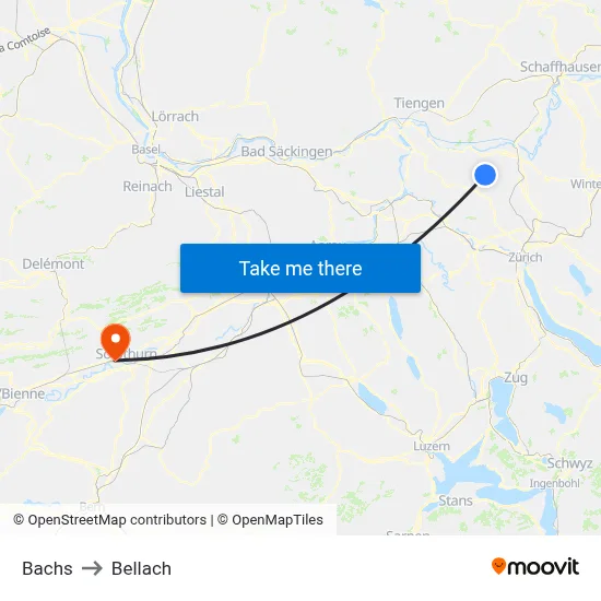 Bachs to Bellach map