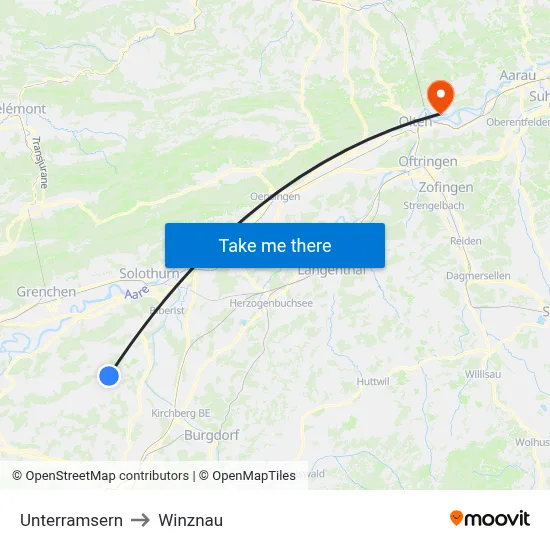 Unterramsern to Winznau map