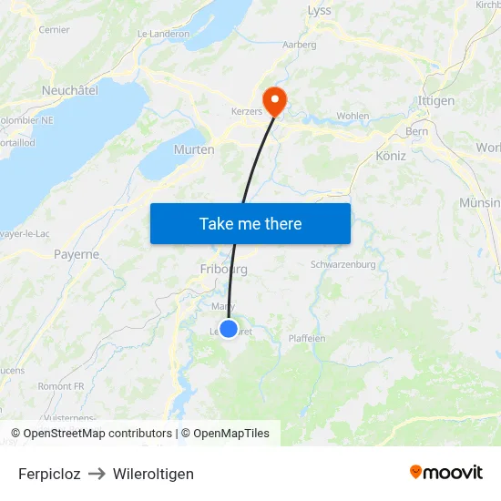 Ferpicloz to Wileroltigen map