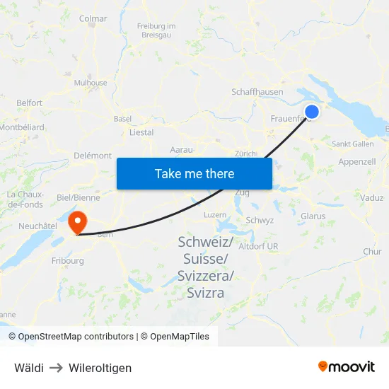 Wäldi to Wileroltigen map