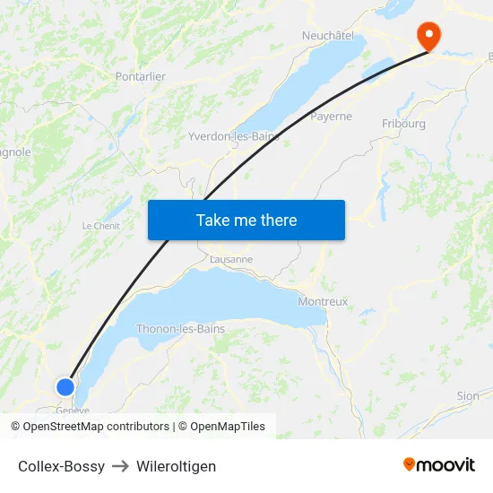 Collex-Bossy to Wileroltigen map