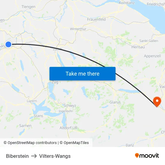 Biberstein to Vilters-Wangs map
