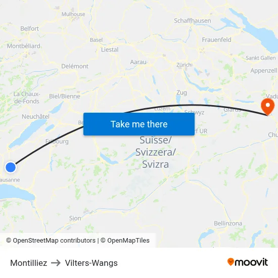 Montilliez to Vilters-Wangs map