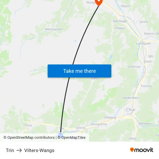 Trin to Vilters-Wangs map