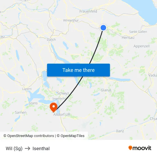 Wil (Sg) to Isenthal map