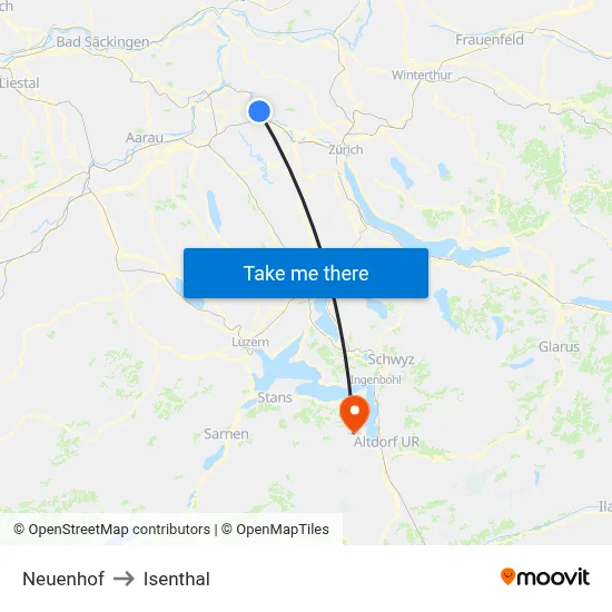 Neuenhof to Isenthal map