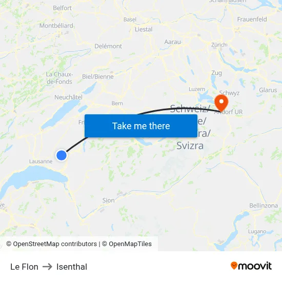 Le Flon to Isenthal map