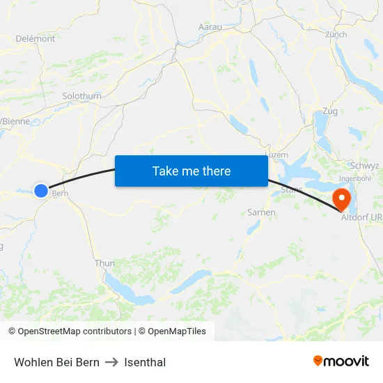 Wohlen Bei Bern to Isenthal map