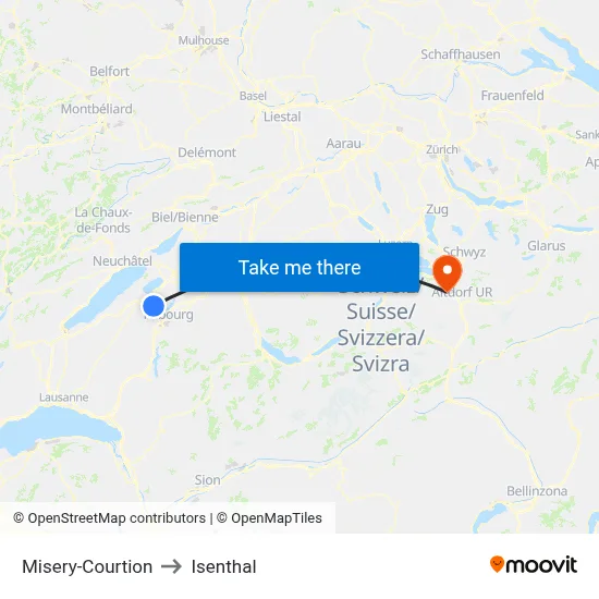 Misery-Courtion to Isenthal map