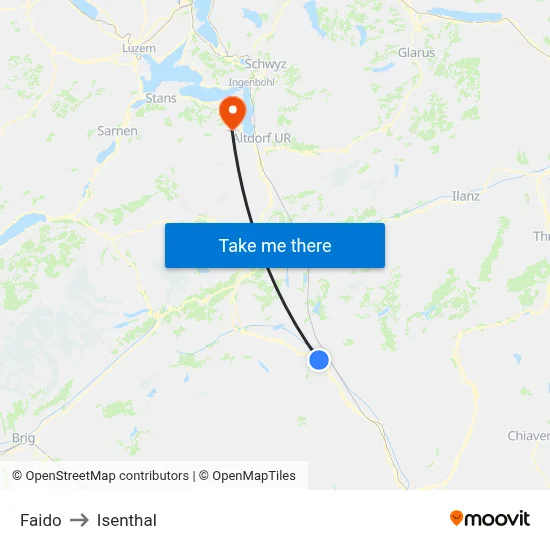 Faido to Isenthal map