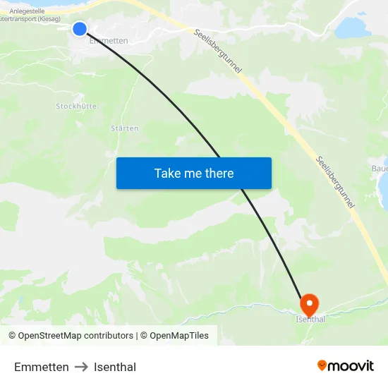 Emmetten to Isenthal map