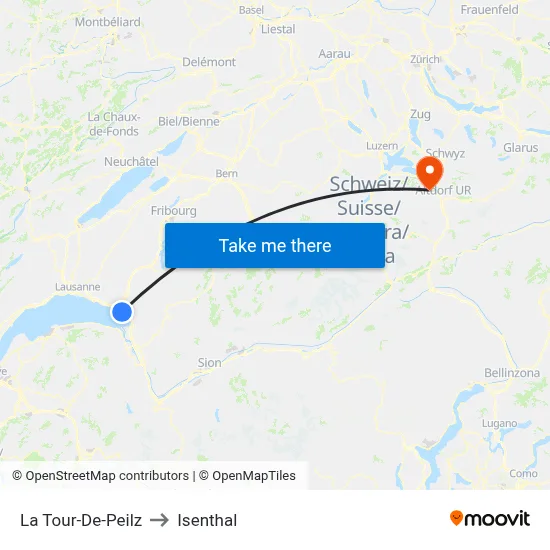 La Tour-De-Peilz to Isenthal map