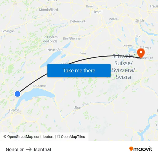Genolier to Isenthal map