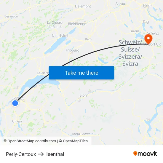 Perly-Certoux to Isenthal map