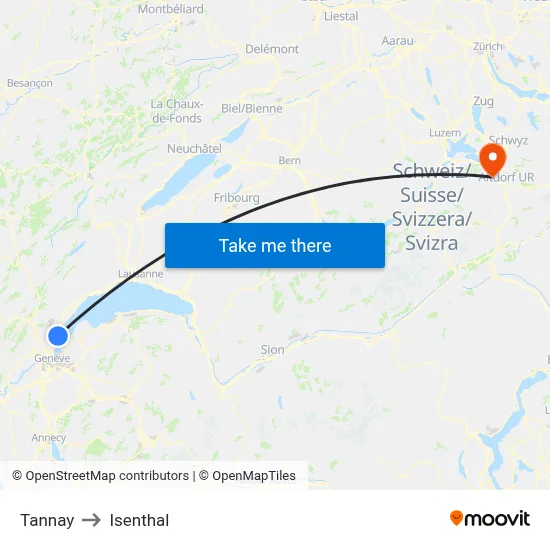Tannay to Isenthal map