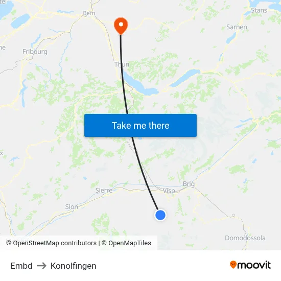 Embd to Konolfingen map