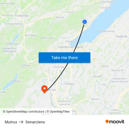 Mutrux to Senarclens map