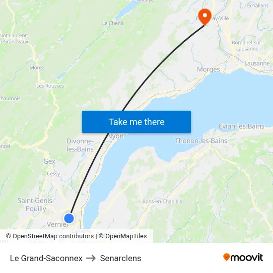 Le Grand-Saconnex to Senarclens map