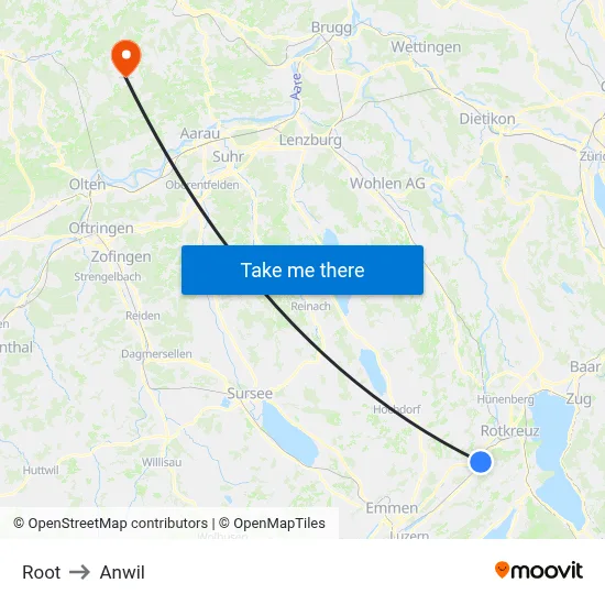 Root to Anwil map