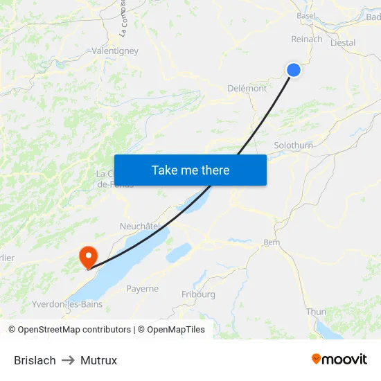 Brislach to Mutrux map