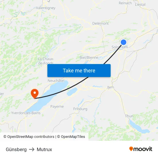 Günsberg to Mutrux map