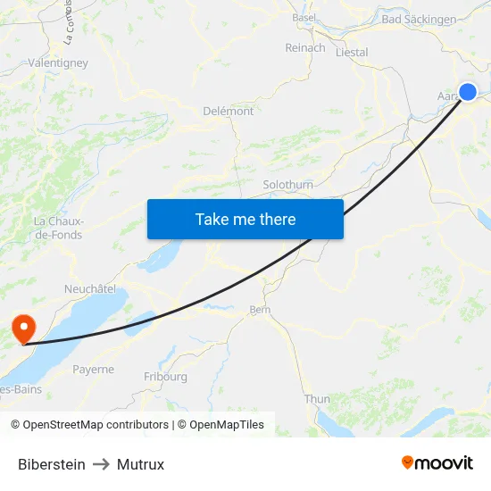 Biberstein to Mutrux map