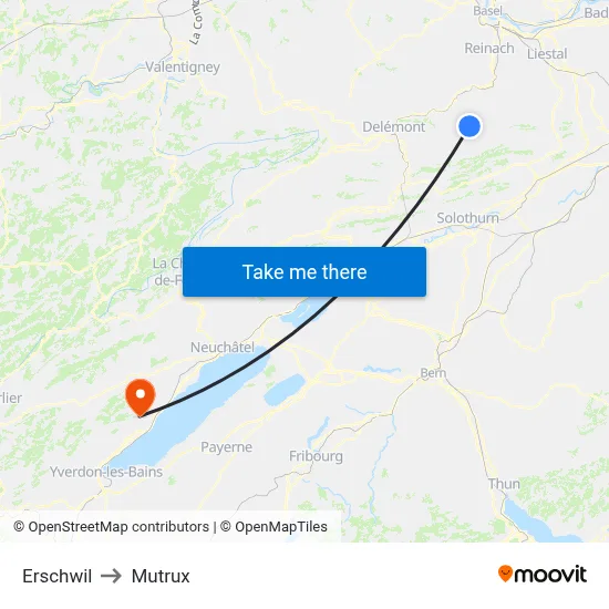 Erschwil to Mutrux map
