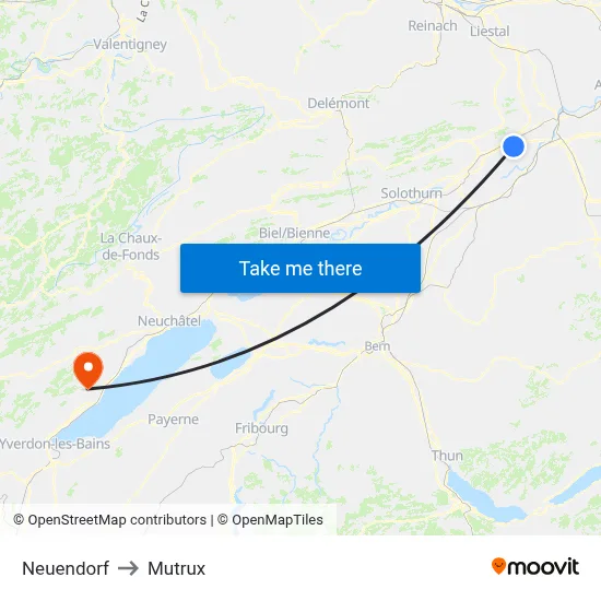 Neuendorf to Mutrux map