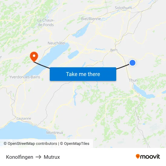 Konolfingen to Mutrux map