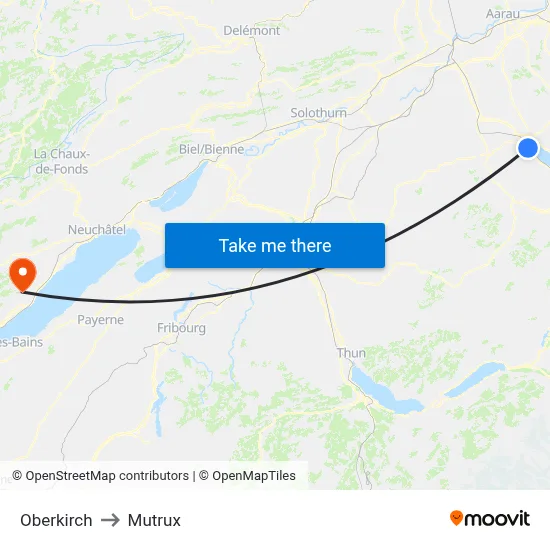 Oberkirch to Mutrux map