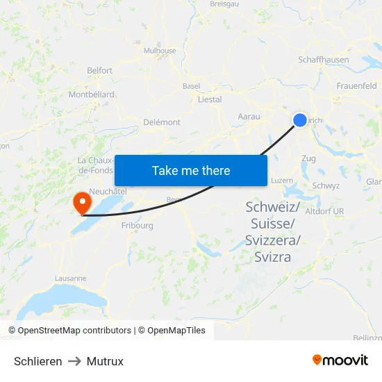 Schlieren to Mutrux map