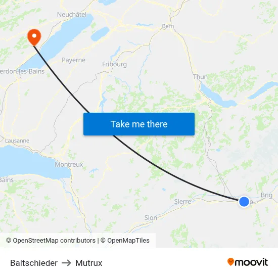 Baltschieder to Mutrux map
