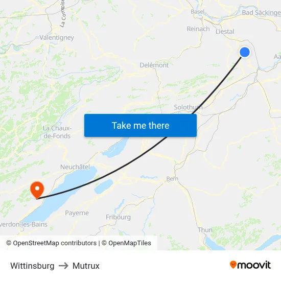 Wittinsburg to Mutrux map