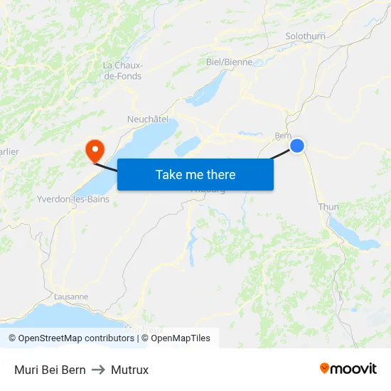 Muri Bei Bern to Mutrux map