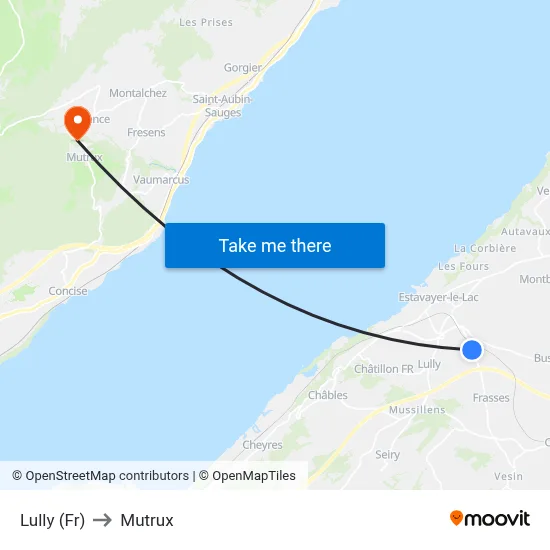 Lully (Fr) to Mutrux map