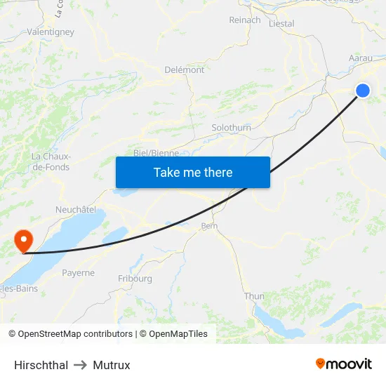 Hirschthal to Mutrux map