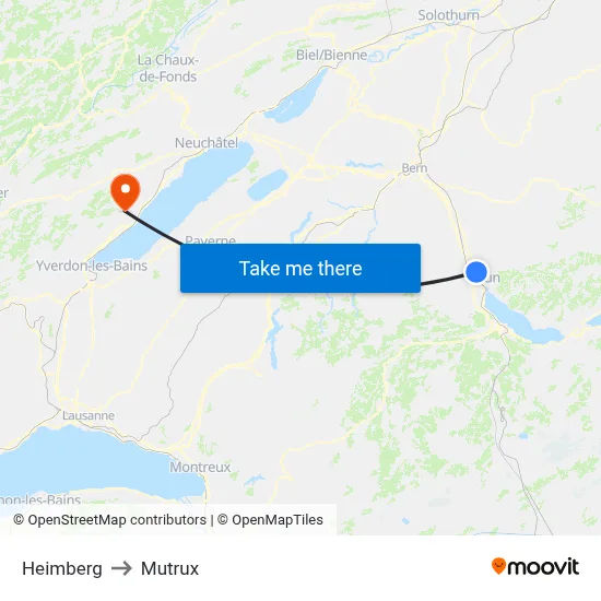 Heimberg to Mutrux map