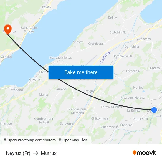Neyruz (Fr) to Mutrux map