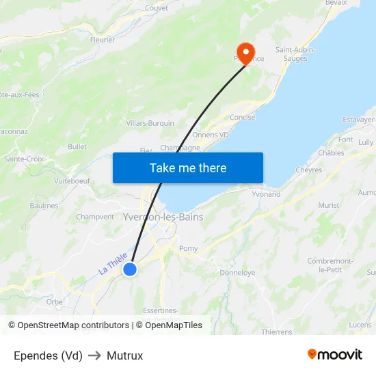 Ependes (Vd) to Mutrux map